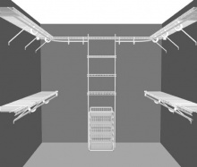 Walk in closet layout 2, 2.44m / 8' square